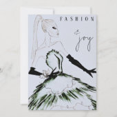 Aquarelle Vogue Mode Modèle Noël (Devant)