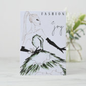 Aquarelle Vogue Mode Modèle Noël (Debout devant)