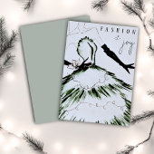 Aquarelle Vogue Mode Modèle Noël