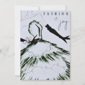 Aquarelle Vogue Mode Modèle Noël (Devant)