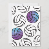 Aquarelle Voleyball Invitation Anniversaire (Dos)