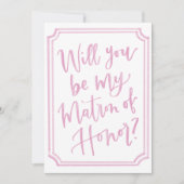 Aquarelle Voulez-vous être ma carte de proposition (Devant)