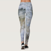 Aquarelle Wave Break Leggings d'art Abstrait (Dos)