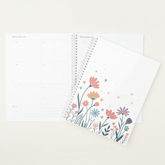 Aquarelle Whimsical Carnet Floral (Devant avec enveloppe)