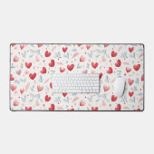 Aquarelle Whimsical Coeurs et Motif Feuille (Clavier et souris)
