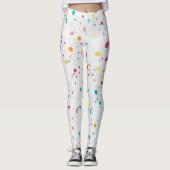 Aquarelle Whimsical Confetti Leggings Design (Devant)