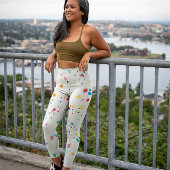 Aquarelle Whimsical Confetti Leggings Design