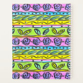 Aquarelle Whimsical Floral Strial Motif Planner (Dos)