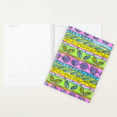 Aquarelle Whimsical Floral Strial Motif Planner (Devant avec enveloppe)