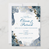 Aquarelle Whimsical Floral Wedding Invitations (Devant)