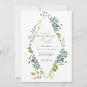 Aquarelle Whimsical | Invitation de fête d'anniver (Devant)