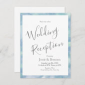 Aquarelle 'Whispy Mint Blue' Invitation Abstraite (Devant / Derrière)