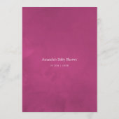 Aquarelle Wild Flower Baby shower Maman Conseil (Dos)