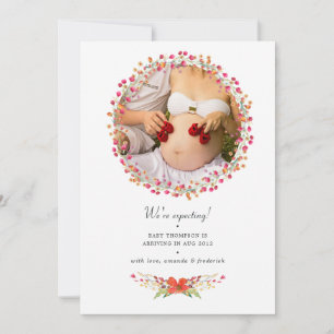 Aquarelle Wildflower Fotoaankondiging Aankondiging