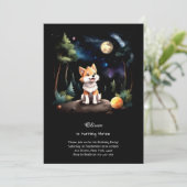 Aquarelle Wolf Invitation d'anniversaire (Debout devant)