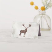 Aquarelle Woodland Forest Cartes de table de cerfs (Dos)