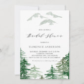 Aquarelle Woodland Invitation de douche nuptiale (Devant)
