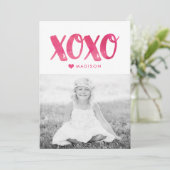 Aquarelle XOXO | Carte photo de la Saint Valentin (Debout devant)