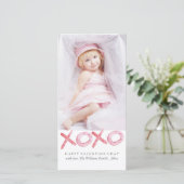 Aquarelle XOXO Saint Valentin Carte photo (Debout devant)