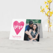 Aquarelle XOXO Valentin Carte photo - Rose (Fleur jaune)