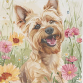 Aquarelle Yorkie Sticker pour cadeau Amoureux des  (Devant)