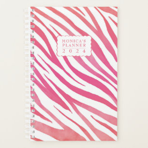 Aquarelle Zebra Personnalisée Planificateur hebdom