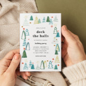 Aquarelles Arbres Noël Invitation