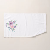 Aquarelles colorées Fleurs Bouquet Monogramme (Serviette à main)
