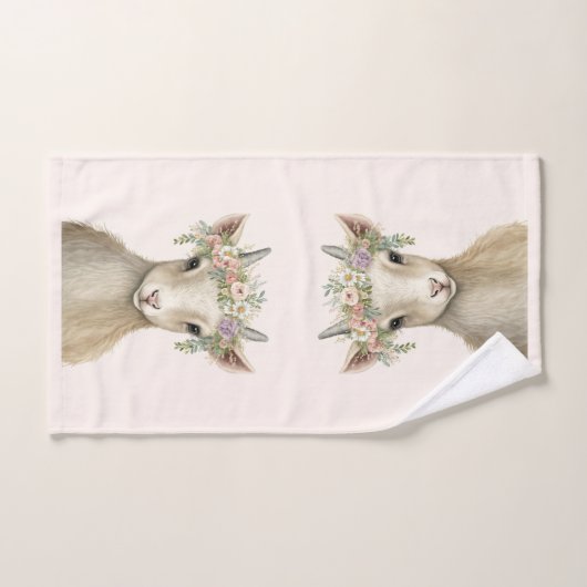Aquarelles de chèvre de Boho mignonne (Serviette à main)