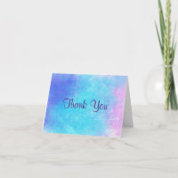 Aquarelles douces dans le violet rose et le Merci