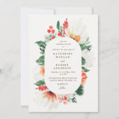 aquarelles fleurs sauvages d'été faire-part de mar (Devant)