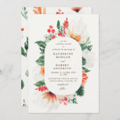 aquarelles fleurs sauvages d'été faire-part de mar (Devant / Derrière)