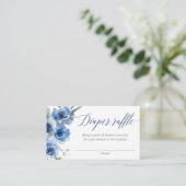 Aquarelles florales bleues garçon disquette cartes (Debout devant)