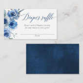 Aquarelles florales bleues garçon disquette cartes (Devant / Derrière)