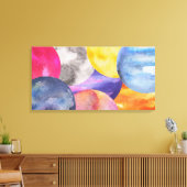 Aquarelles modernes et colorées toile étirée Impre (Insitu(Salon))