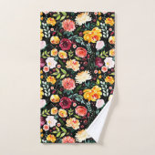 Aquarelles modernes fleurs d'été motif (Serviette à main)