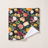Aquarelles modernes fleurs d'été motif (Gant de toilette)