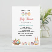 Aquarelles OEufs de pâques baby shower Invitation (Debout devant)