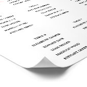 Aquarelles ombres. Tableau des sièges mariages. (Coin)