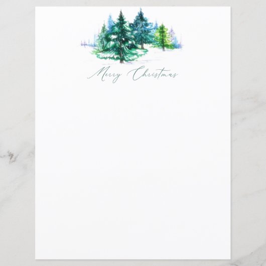 Aquarelles papeterie de Noël (Devant)