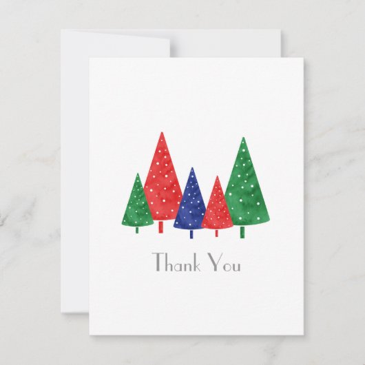 Aquarelles vertes, rouges et bleues Cartes de reme (Devant)