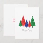 Aquarelles vertes, rouges et bleues Cartes de reme (Devant / Derrière)