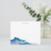 Aquarelles violettes et bleues Merci Cartes (Debout devant)