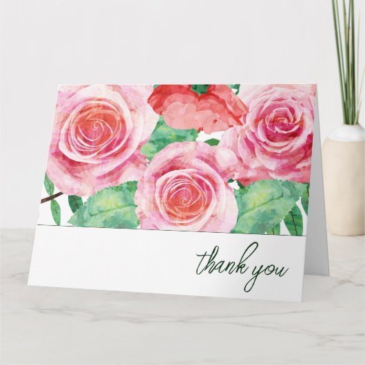 Aquarelrozen Bedankt (Voorkant)