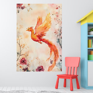 aquarelschilderij met een mythische feniks poster