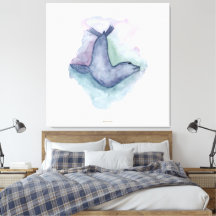 Aquarelschildering van blauwe zeehond