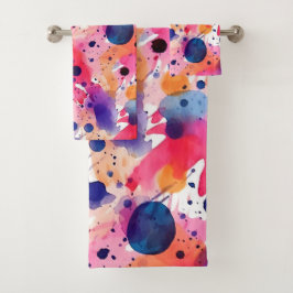 aquarelspatten bad handdoek