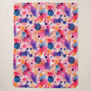 aquarelspatten sherpa deken