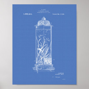 Aquarium 1920: Patent Art Blueprint Poster