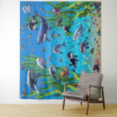 Aquarium 1 partie fond tapisserie murale (En situation)